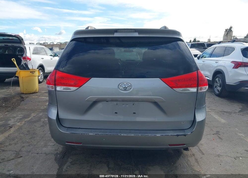 2012 TOYOTA SIENNA LE V6 8 PASSENGER VIN: 5TDKK3DC5CS191313