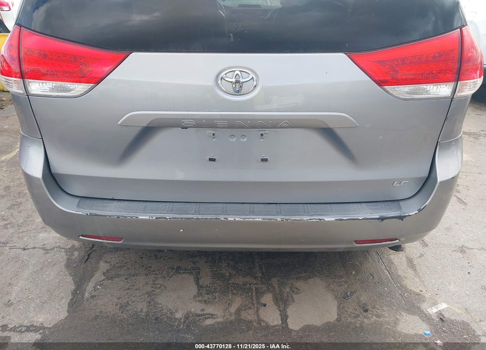 2012 TOYOTA SIENNA LE V6 8 PASSENGER VIN: 5TDKK3DC5CS191313