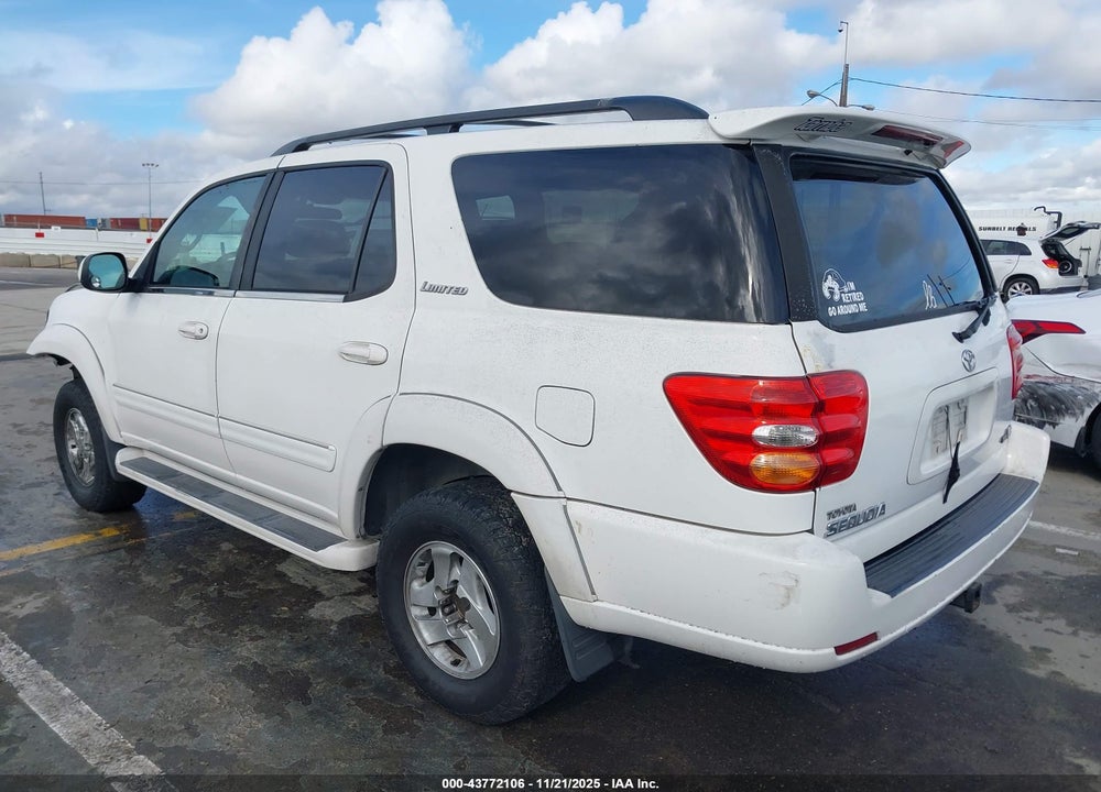 2002 TOYOTA SEQUOIA LIMITED V8 VIN: 5TDZT38A92S066236