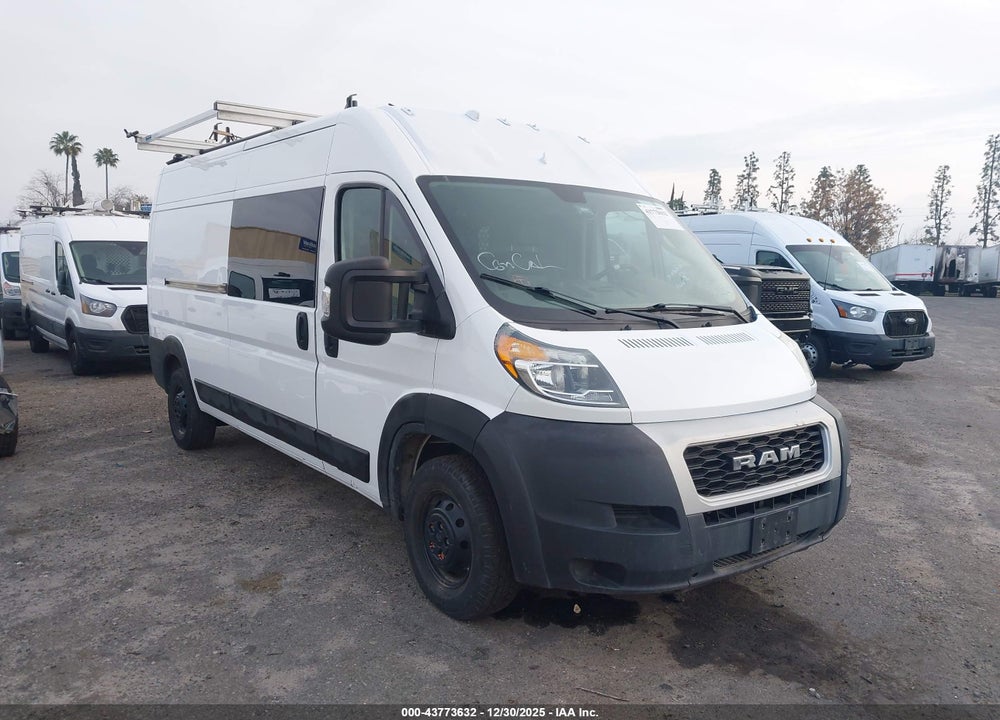 2021 RAM PROMASTER 2500 HIGH ROOF 159 WB VIN: 3C6LRVDG7ME532552