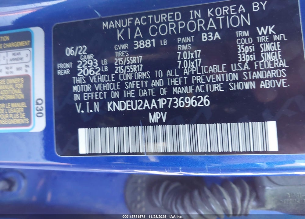 2023 KIA SELTOS S VIN: KNDEU2AA1P7369626