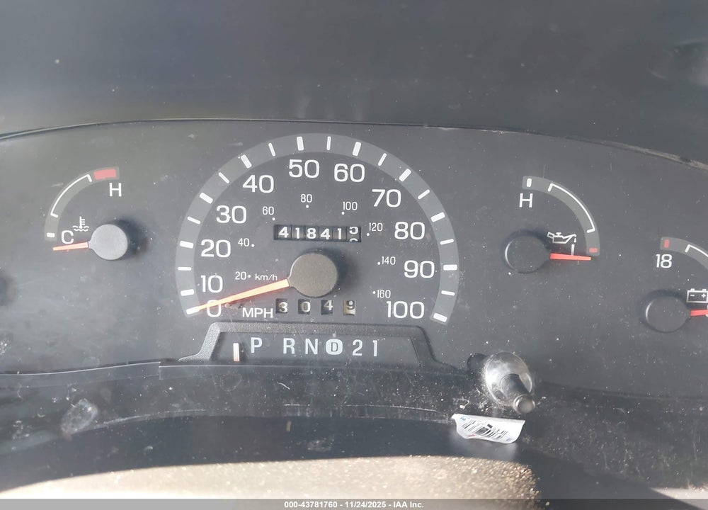 1998 FORD E-250 COMMERCIAL/RECREATIONAL VIN: 1FTPE24L5WHB75421
