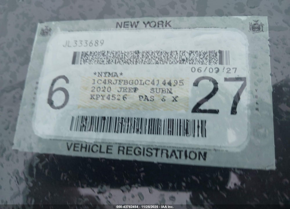 2020 JEEP GRAND CHEROKEE LIMITED 4X4 VIN: 1C4RJFBG0LC414495