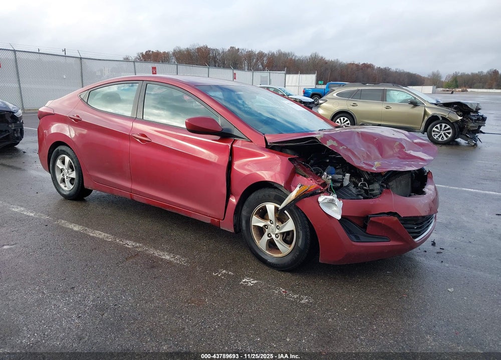 2014 HYUNDAI ELANTRA SE VIN: 5NPDH4AE6EH531368