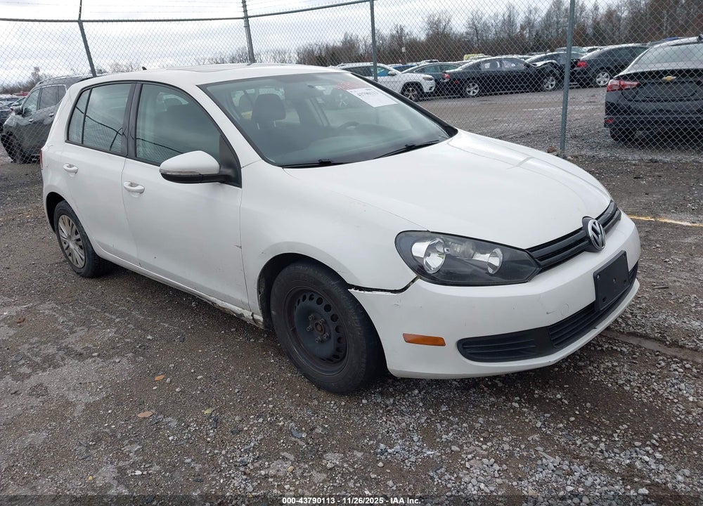 2012 VOLKSWAGEN GOLF 2.5L 4-DOOR VIN: WVWDB7AJ0CW040513