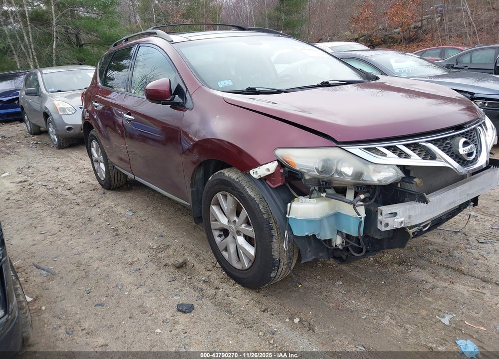 2012 NISSAN MURANO SL VIN: JN8AZ1MW3CW233522