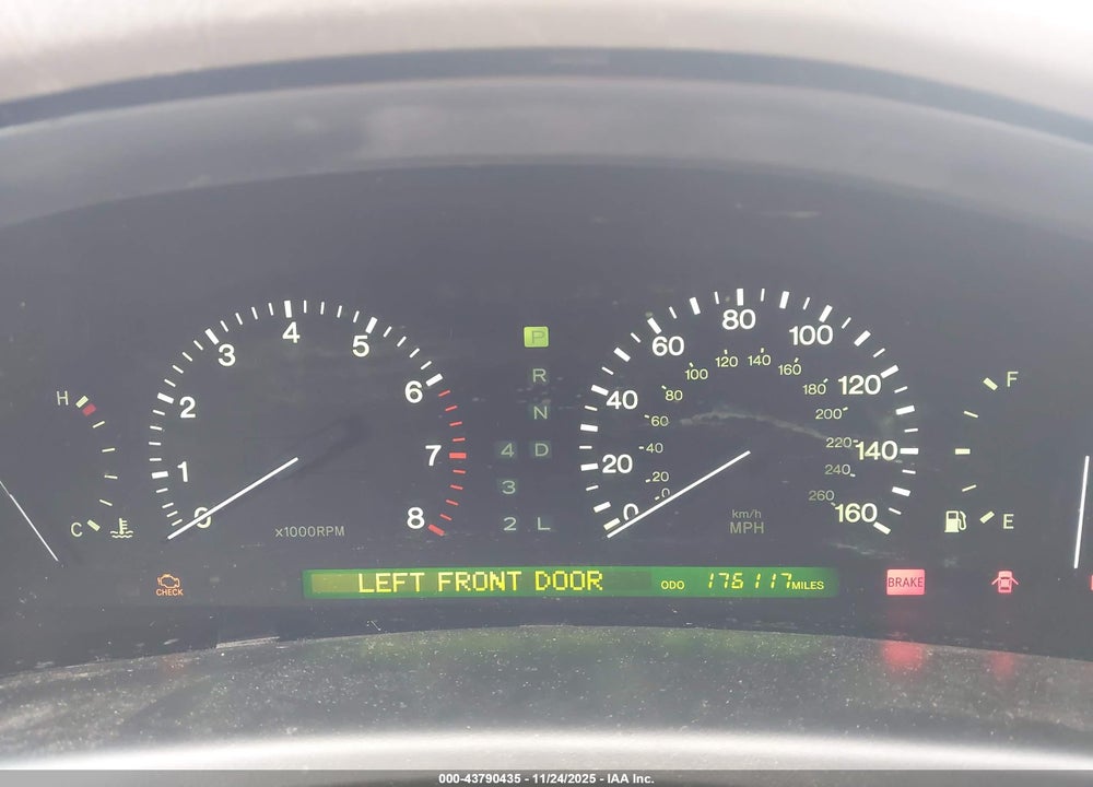1998 LEXUS LS 400 VIN: JT8BH28FXW0127870