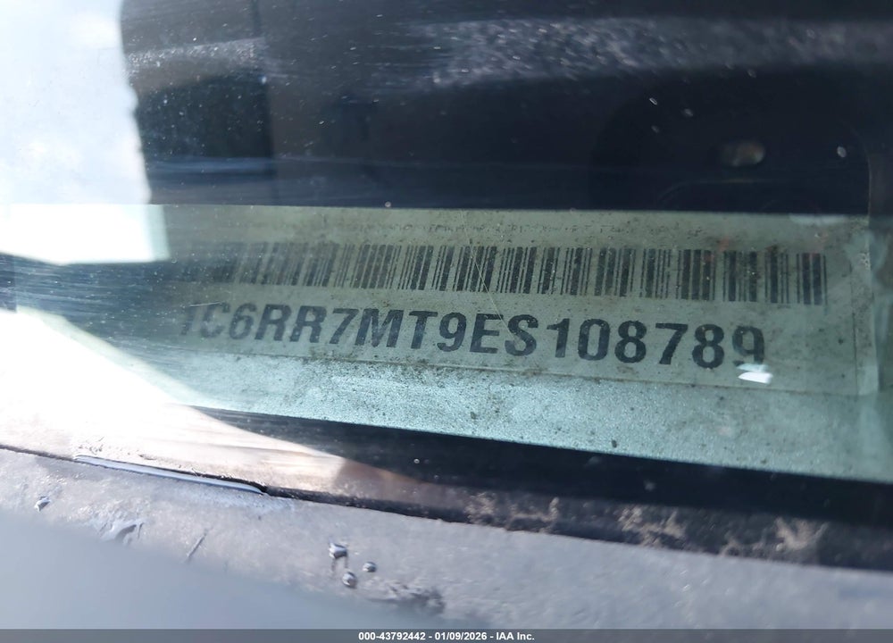 2014 RAM 1500 SPORT VIN: 1C6RR7MT9ES108789
