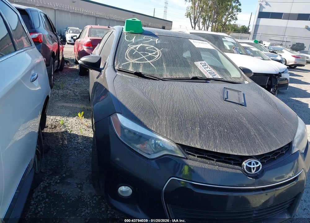 2016 TOYOTA COROLLA S PLUS VIN: 2T1BURHEXGC725655