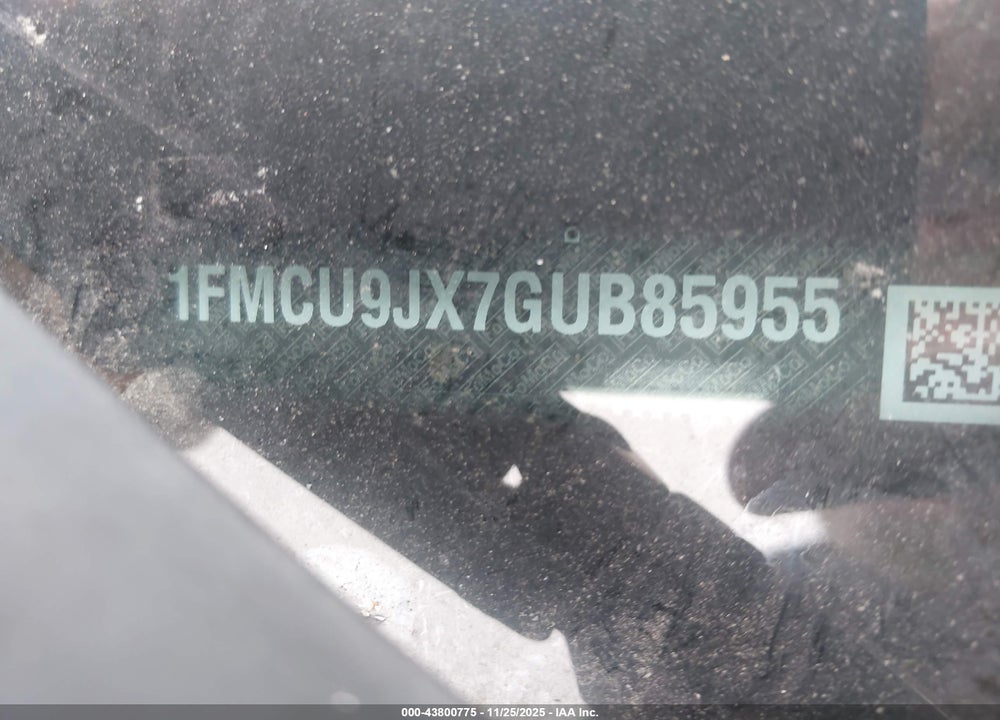 2016 FORD ESCAPE TITANIUM VIN: 1FMCU9JX7GUB85955