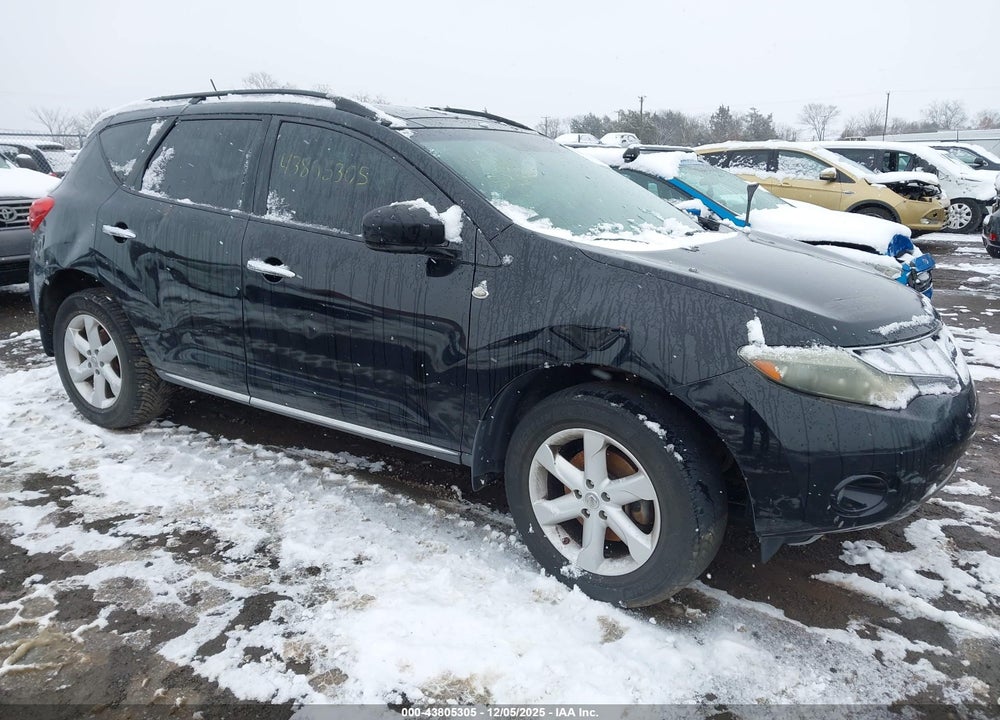 2009 NISSAN MURANO SL VIN: JN8AZ18W59W206499