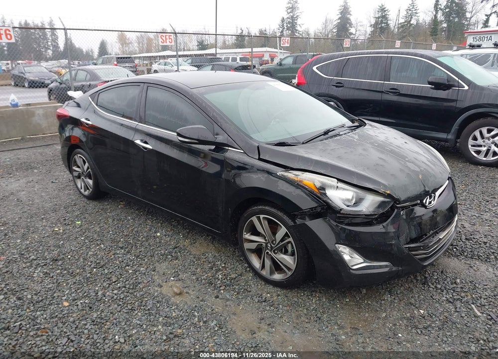 2014 HYUNDAI ELANTRA LIMITED VIN: 5NPDH4AE1EH465537