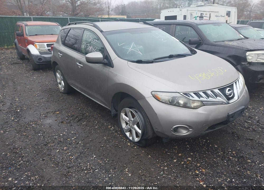 2009 NISSAN MURANO S VIN: JN8AZ18W79W124127