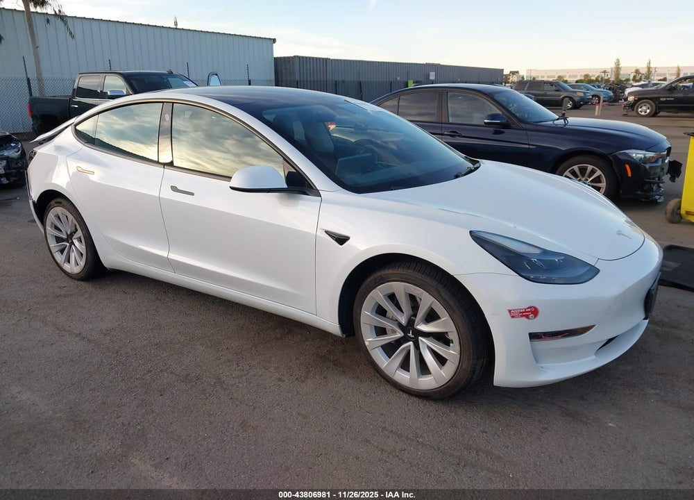 2022 TESLA MODEL 3 REAR-WHEEL DRIVE VIN: 5YJ3E1EAXNF256970