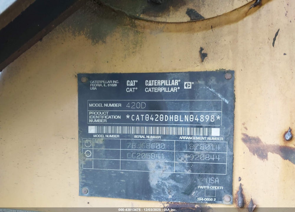 2002 CATERPILLAR OTHER VIN: CAT0420DHBLN04898
