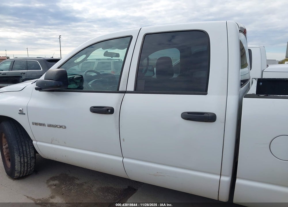 2006 DODGE RAM 2500 SLT/SPORT VIN: 3D7KR28C96G118101