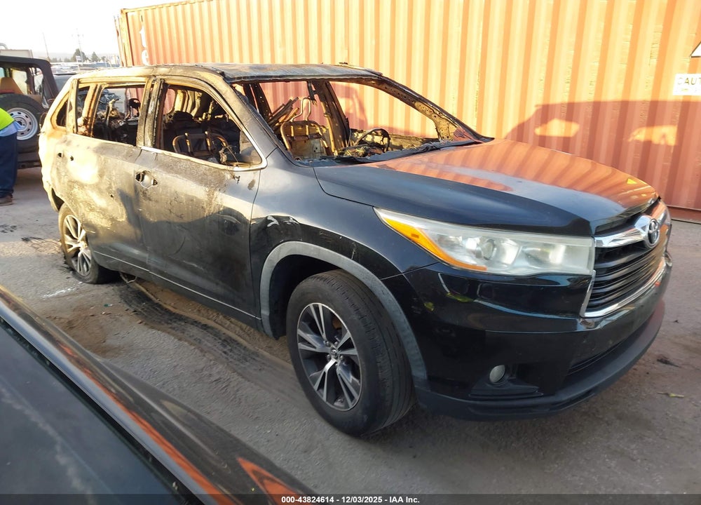 2016 TOYOTA HIGHLANDER XLE V6 VIN: 5TDKKRFH7GS501186