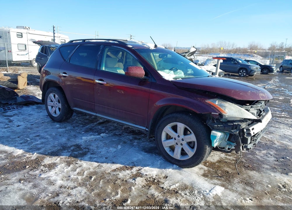 2007 NISSAN MURANO SL VIN: JN8AZ08W87W600358