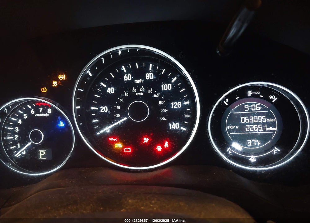 2019 HONDA HR-V SPORT VIN: 3CZRU5H18KM722588