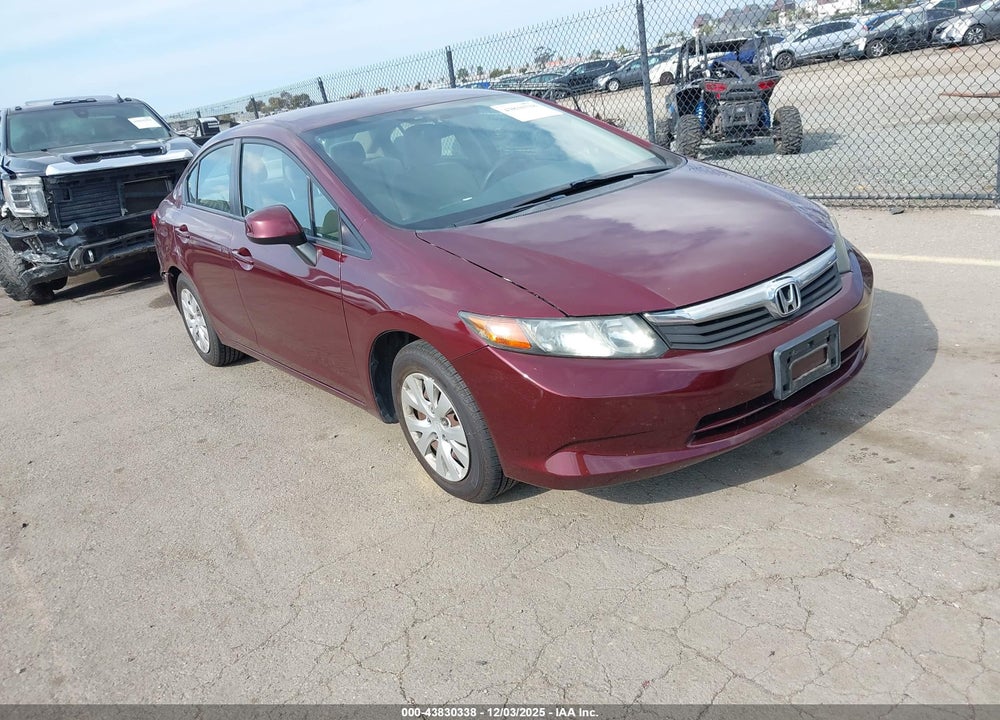 2012 HONDA CIVIC LX VIN: 2HGFB2F53CH572703