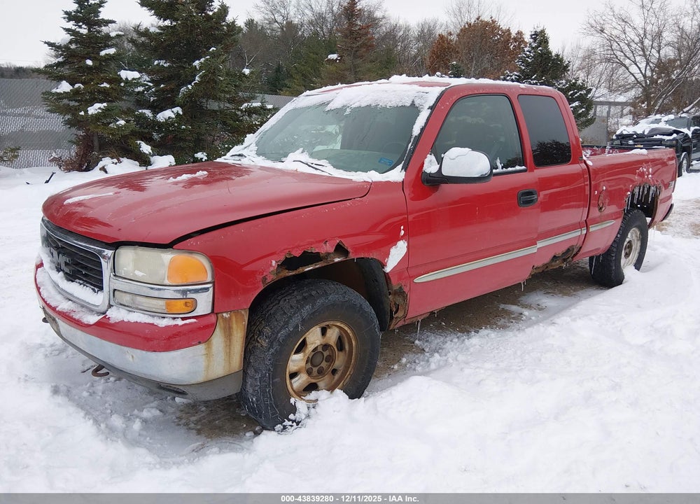 2001 GMC SIERRA 1500 SLE VIN: 2GTEK19T711229753