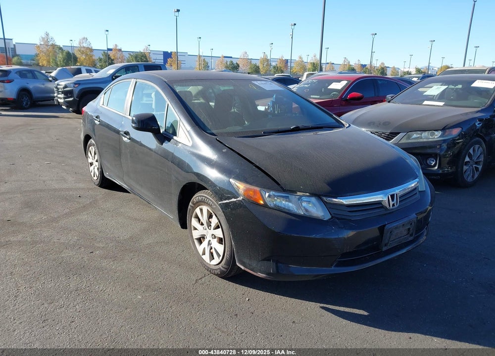 2012 HONDA CIVIC LX VIN: 19XFB2F50CE385011