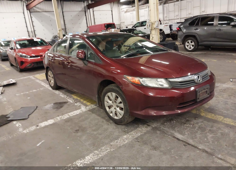 2012 HONDA CIVIC LX VIN: 19XFB2F59CE356266