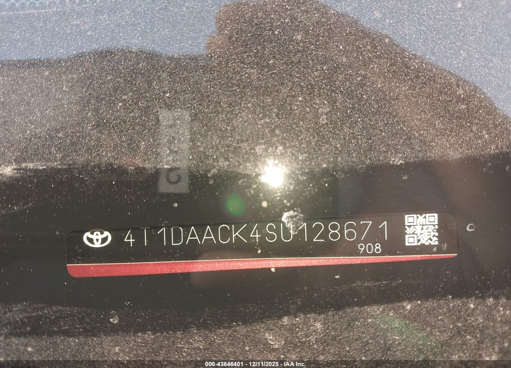 2025 TOYOTA CAMRY SE VIN: 4T1DAACK4SU128671