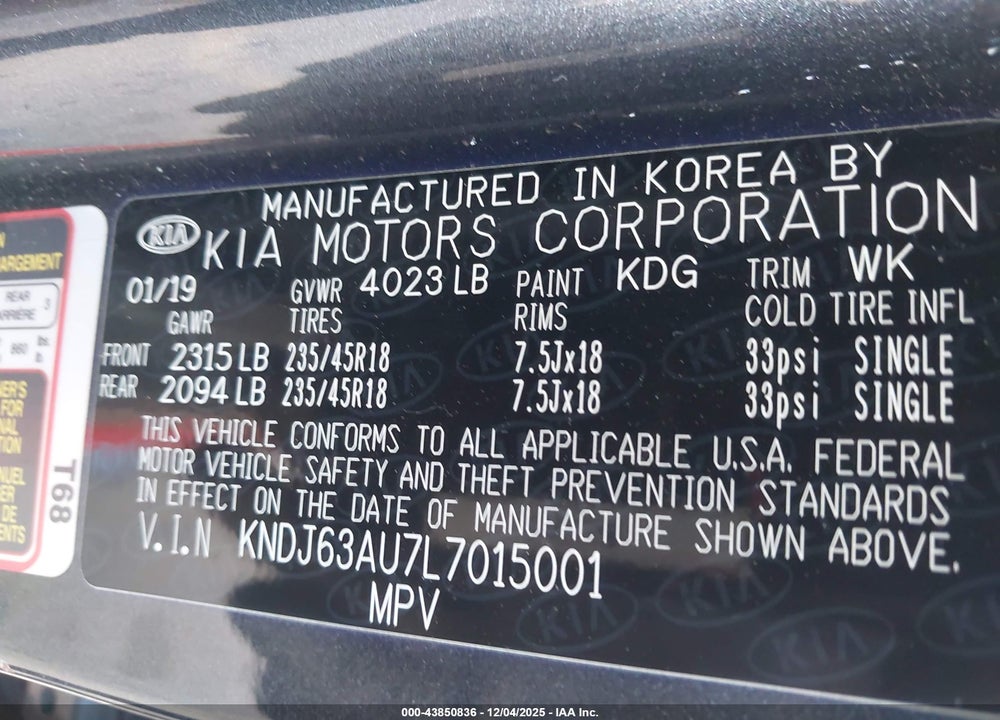 2020 KIA SOUL GT-LINE VIN: KNDJ63AU7L7015001