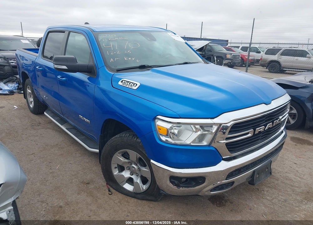2021 RAM 1500 BIG HORN  4X4 5'7 BOX VIN: 1C6SRFFT1MN724170