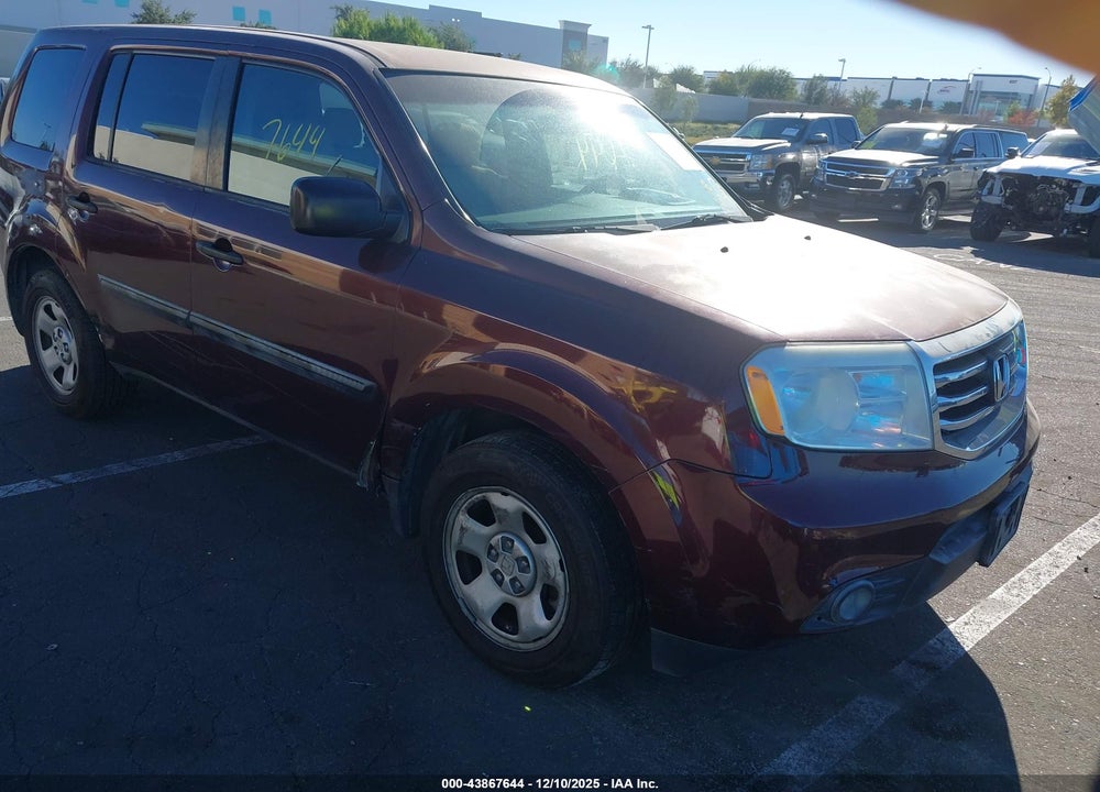 2012 HONDA PILOT LX VIN: 5FNYF4H21CB068392