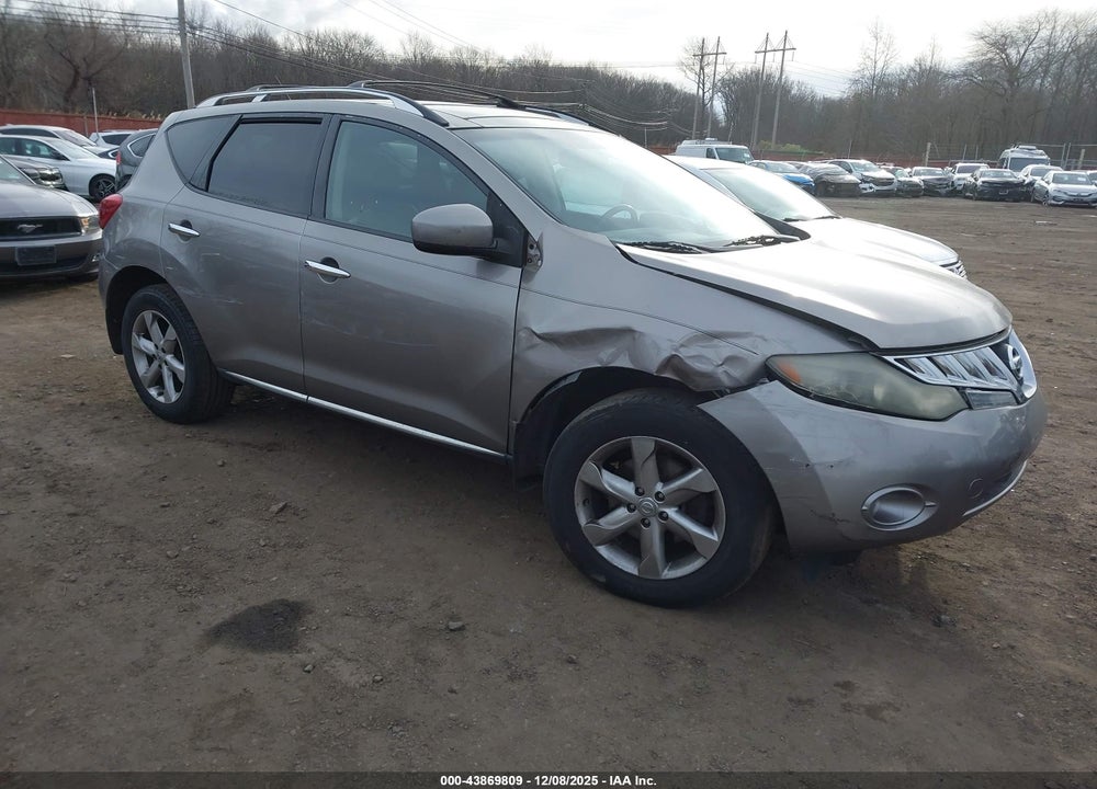 2009 NISSAN MURANO SL VIN: JN8AZ18W59W203456
