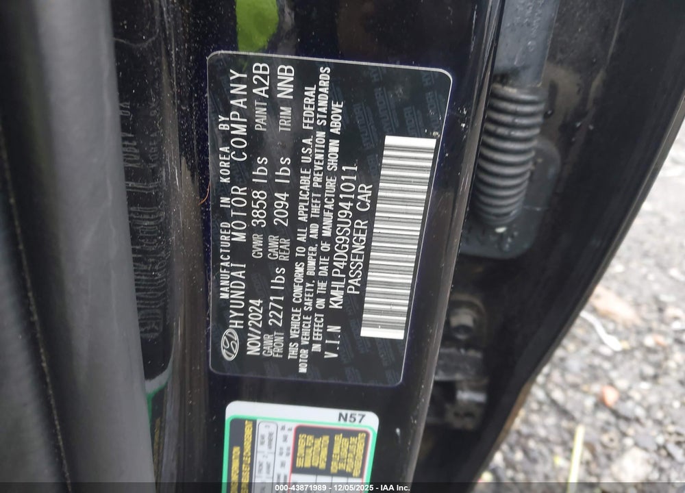 2025 HYUNDAI ELANTRA LIMITED VIN: KMHLP4DG9SU941011