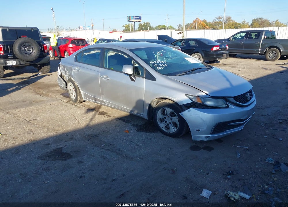 2013 HONDA CIVIC LX VIN: 19XFB2F54DE051002