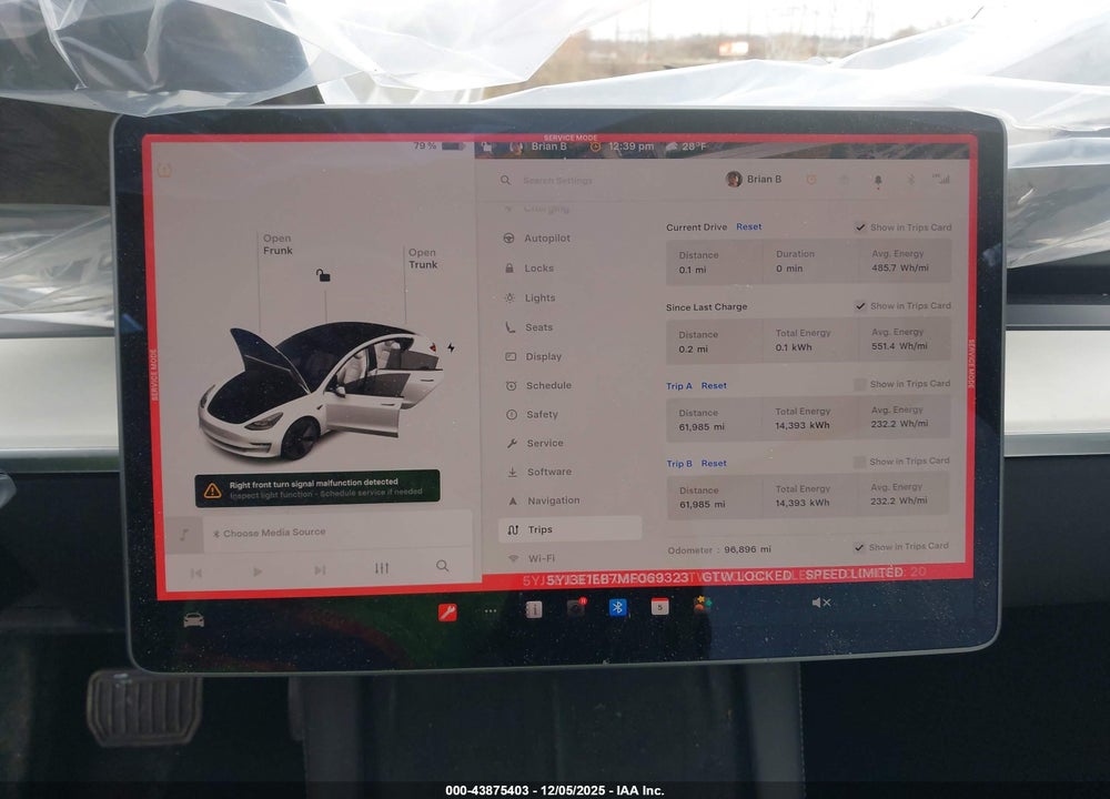 2021 TESLA MODEL 3 LONG RANGE DUAL MOTOR ALL-WHEEL DRIVE VIN: 5YJ3E1EB7MF069323