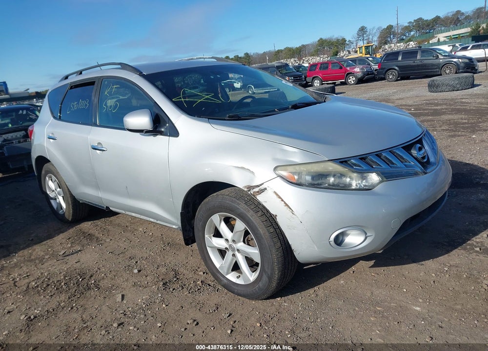 2009 NISSAN MURANO SL VIN: JN8AZ18UX9W029477