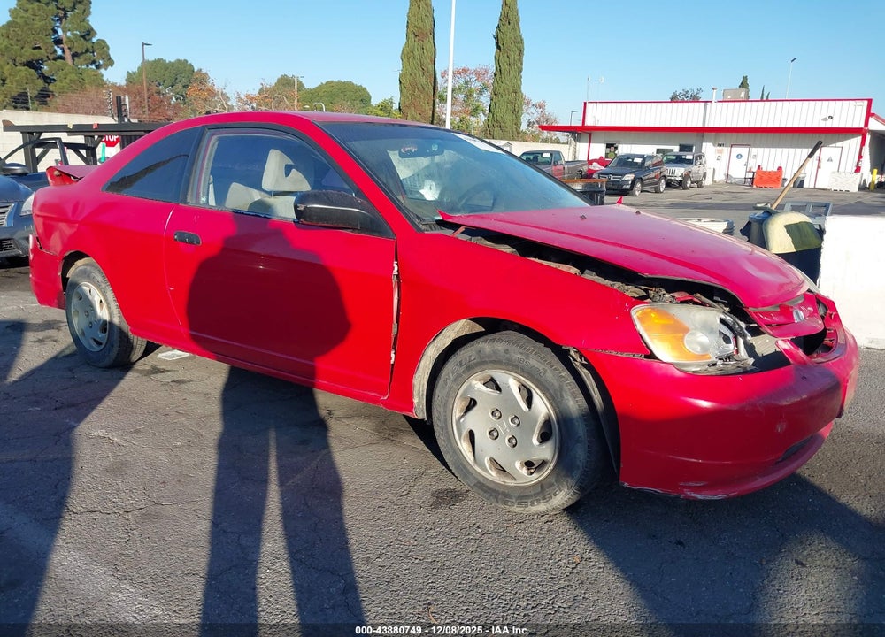 2001 HONDA CIVIC LX VIN: 1HGEM22591L001972