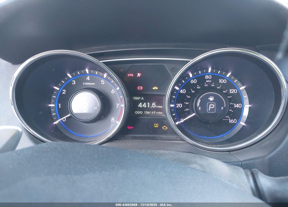 2013 HYUNDAI SONATA SE VIN: 5NPEC4AC6DH741047