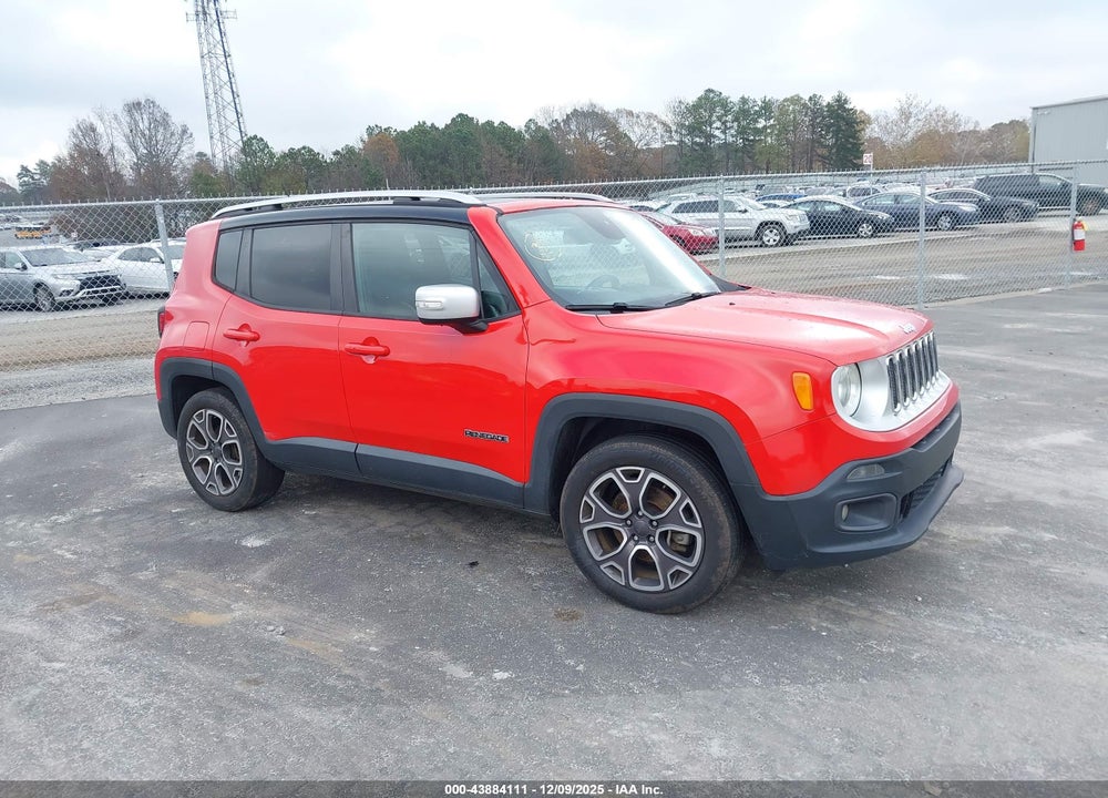 2016 JEEP RENEGADE LIMITED VIN: ZACCJADT5GPD66254