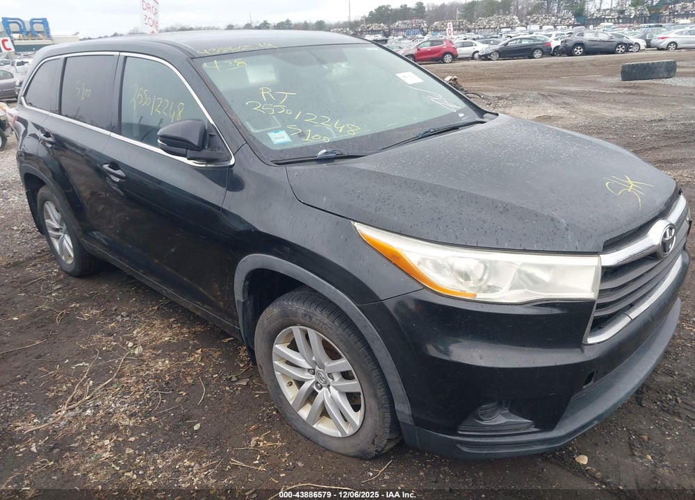 2015 TOYOTA HIGHLANDER LE V6 VIN: 5TDBKRFH3FS134365