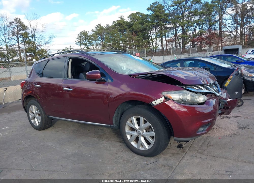 2011 NISSAN MURANO SL VIN: JN8AZ1MW2BW177748