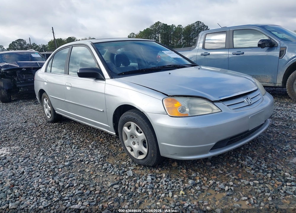 2001 HONDA CIVIC EX VIN: 1HGES267X1L058859