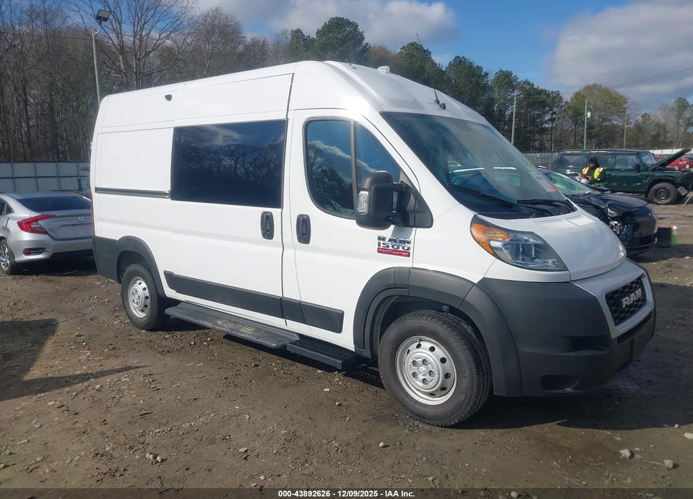 2021 RAM PROMASTER 1500 HIGH ROOF 136 WB VIN: 3C6LRVBG8ME520834