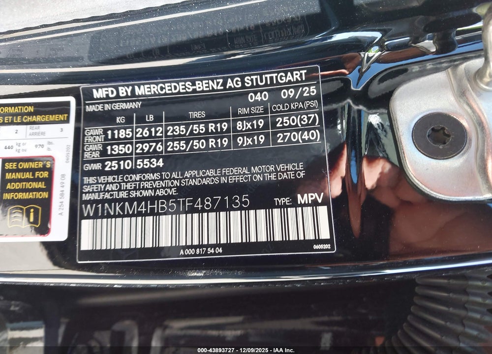 2026 MERCEDES-BENZ GLC 300 VIN: W1NKM4HB5TF487135