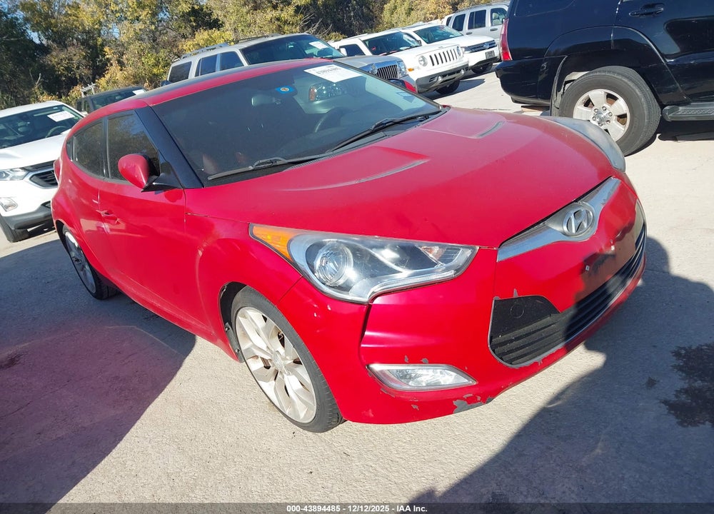 2012 HYUNDAI VELOSTER BASE W/RED/BLACK VIN: KMHTC6AD5CU023162