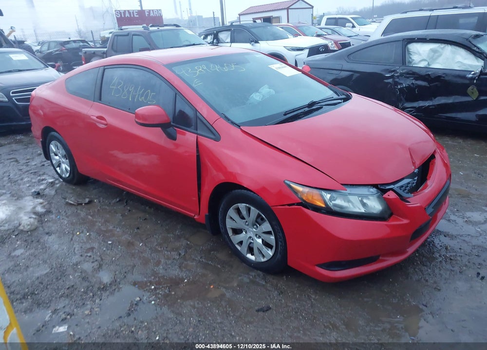 2012 HONDA CIVIC LX VIN: 2HGFG3B5XCH524919