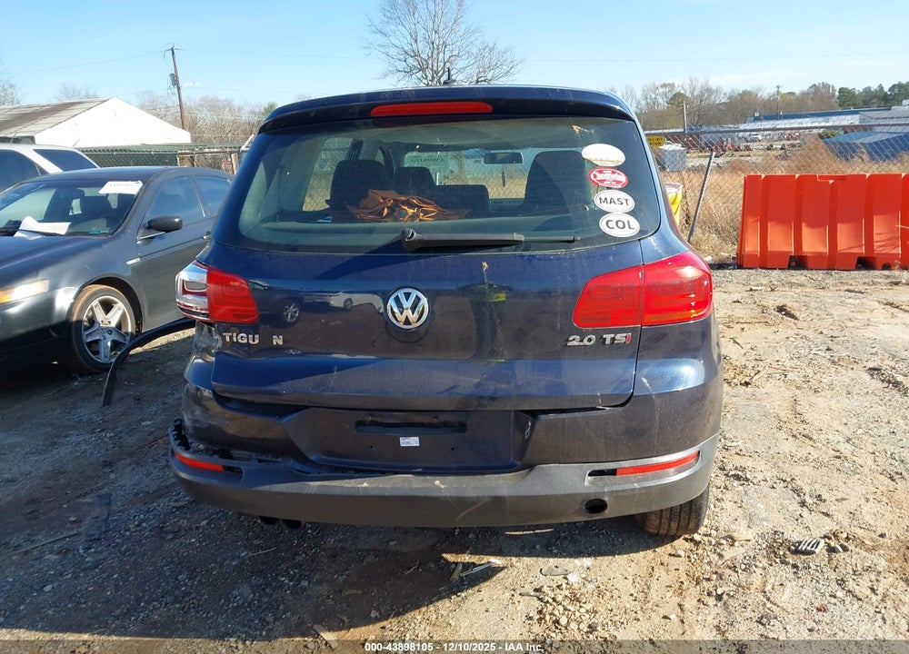 2013 VOLKSWAGEN TIGUAN S VIN: WVGAV3AX1DW624424
