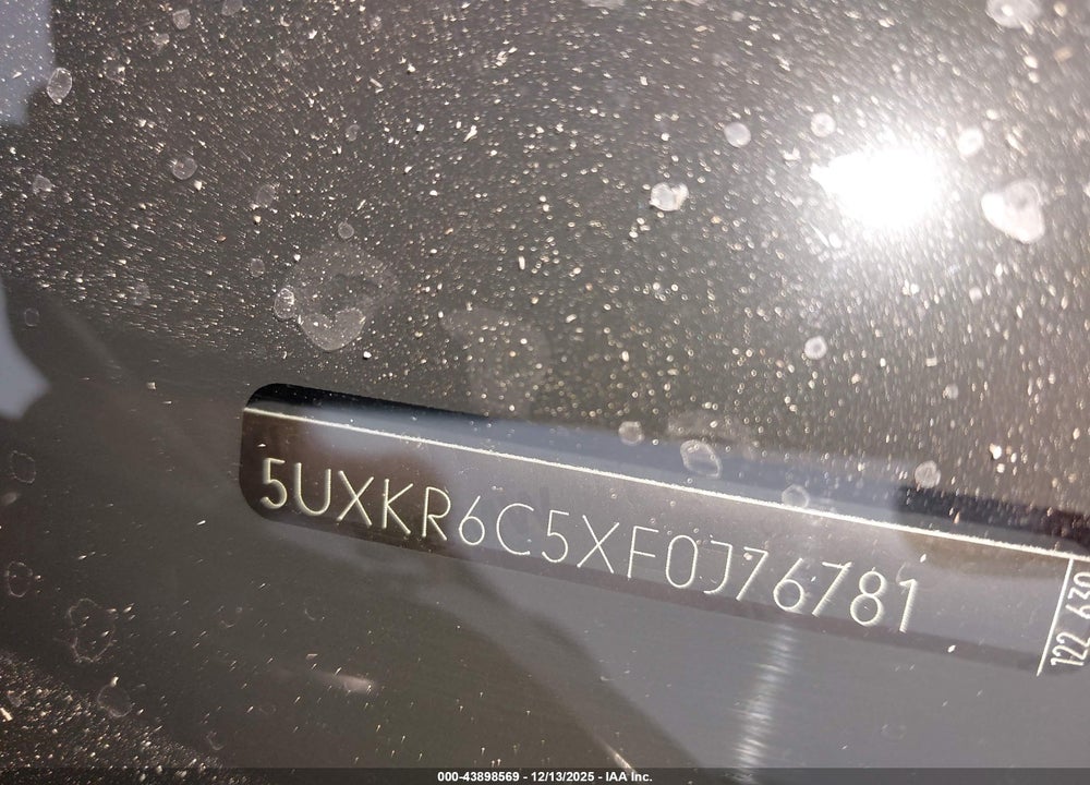 2015 BMW X5 XDRIVE50I VIN: 5UXKR6C5XF0J76781