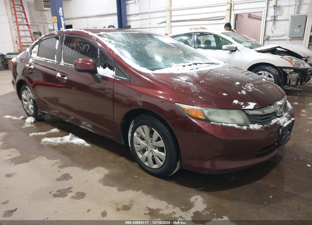 2012 HONDA CIVIC LX VIN: 19XFB2F59CE022920