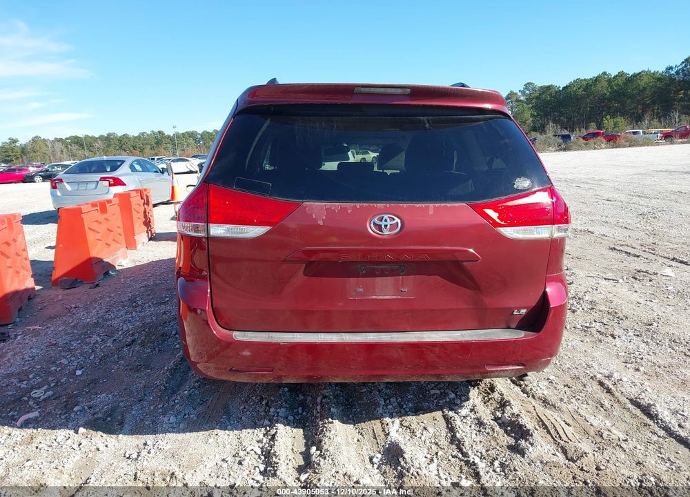 2012 TOYOTA SIENNA LE V6 8 PASSENGER VIN: 5TDKK3DC9CS234227